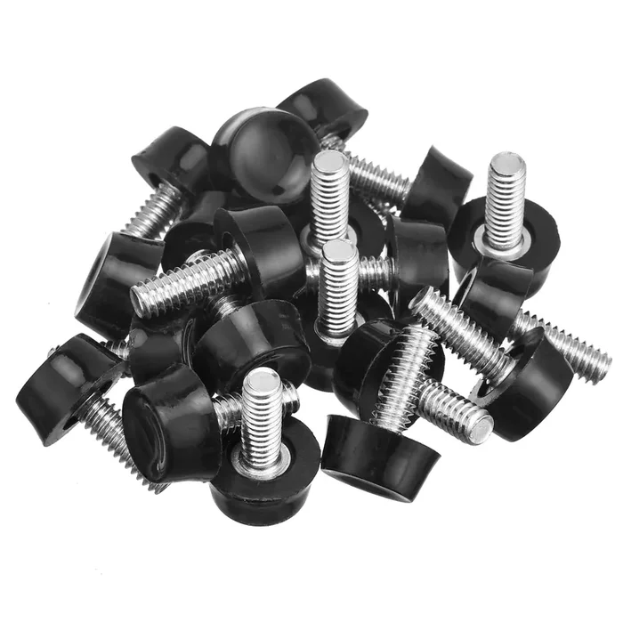 1/4‘ Unc Thread Adjustable Furniture Levelers Screw In Threaded, Galvanized Steel Screw Foot Levelers Screw On Furniture Glide Leveling For Table, Chair, Furniture Legs, 20 Pcs Pack