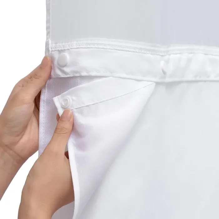 1 Pack Hotel Fabric Snap In Shower Curtain Liner Replacement Removable Water Repellent Liner For Bathroom Shower Curtain Liner 70W X 54H(70Wx54H (For 71(W) X74(H) Shower Curtain))
