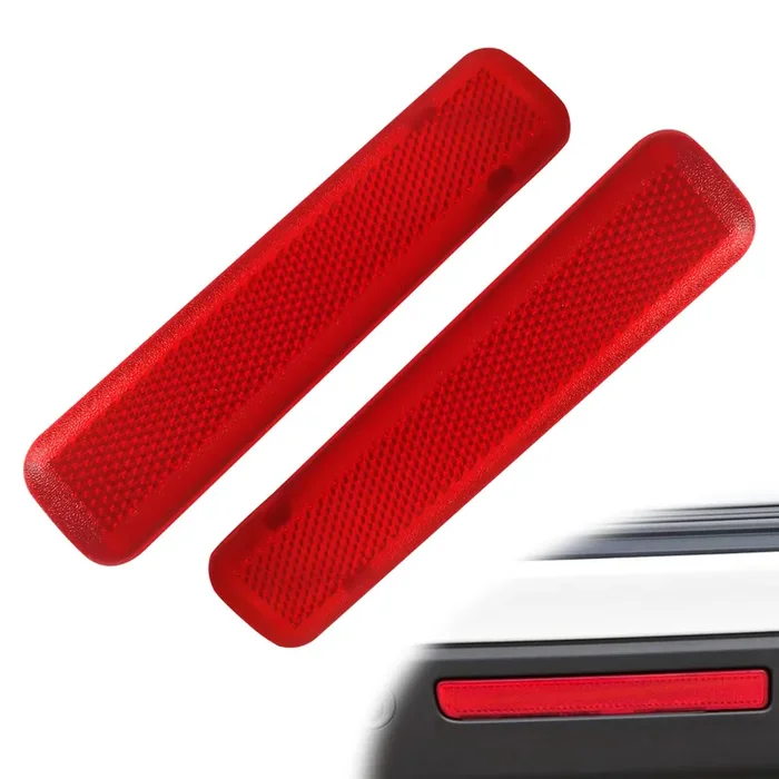 1 Pair Rear Left Driver And Right Passenger Side Door Red Reflector Panel Compatible With Chevrolet Gmc Replaces 15183155,15183156