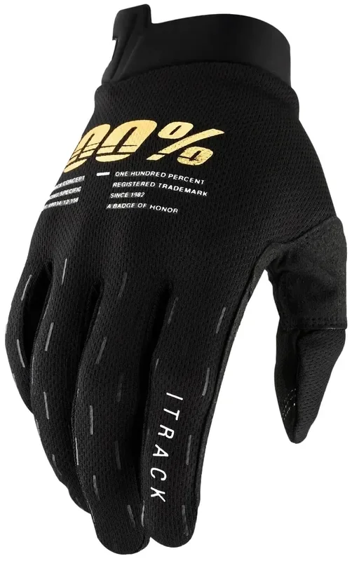 100% Itrack Ultralight Motocross Gloves – Lightweight Mx Dirt Bike & Powersport Racing Protective Gear