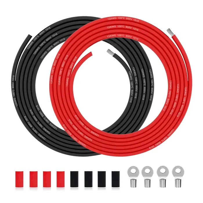 12Awg Electrical Wire -Huluwa 12Gauge Ul1015 Wire,19.7Ft Length(9.84Ft Black And 9.84Ft Red),Tinned Copper Wire,Suitable For Solar Systems,Household Appliances,Vehicles,Electronic Devices Etc