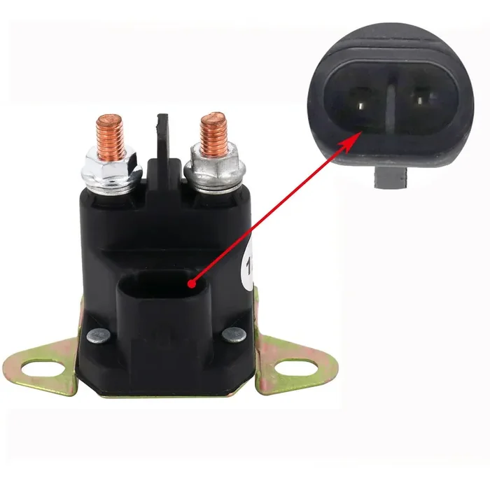 12V Solenoid Starter Relay Switch 7Cm-1221-212-51 M008904-000 Compatible With Trombetta 2Pin Black