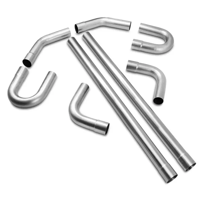 2‘‘ Mild Steel Custom Exhaust Kit Tubing Mandrel Bend Pipe Straight & U-Bend Universal 8Pcs