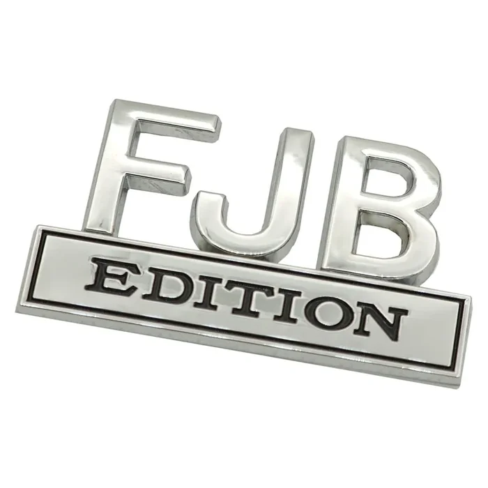 2 Pack Fjb Edition Emblem 3D Fender Badge Decal Car Truck Replacement For Universal Vehicle, Car, Truck, Suv Chrome Black