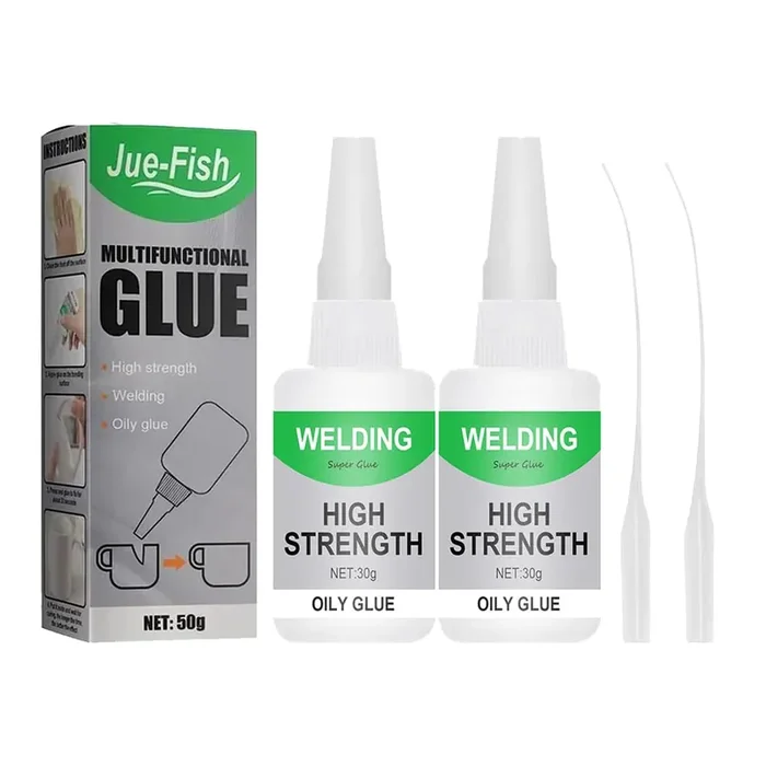 2 Pcs Jue Fish Glue, Multifunctional Glue, Welding High-Strength Oily Glue, All Purpose Multipurpose Super Glue, Uniglue Universal Super Glue For Tile, Glass, Wood, Shoes