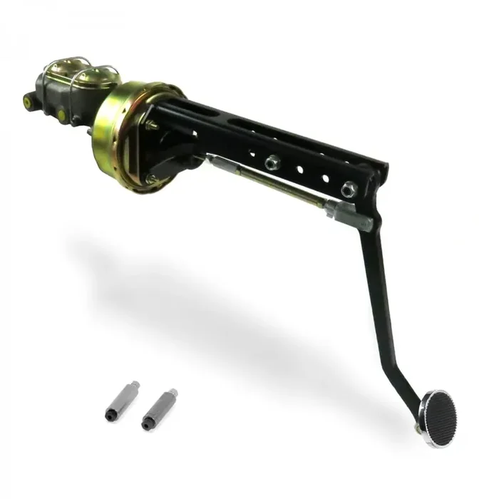 212 Main Universal Adjustable Firewall 8 In. Single Brake Pedal Kit Drum & Drum 3 In. Chrome Pad