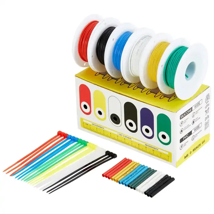 22Awg 22 Gauge Wire 150Ft, Flexible Electrical Wire, Premium Automotive Wire, Insulated Electric Wire, Wires 600V, 6-Color 22 Awg Wire With Handy Dispenser Box, Wire Kit For Breadboard Automotive Diy