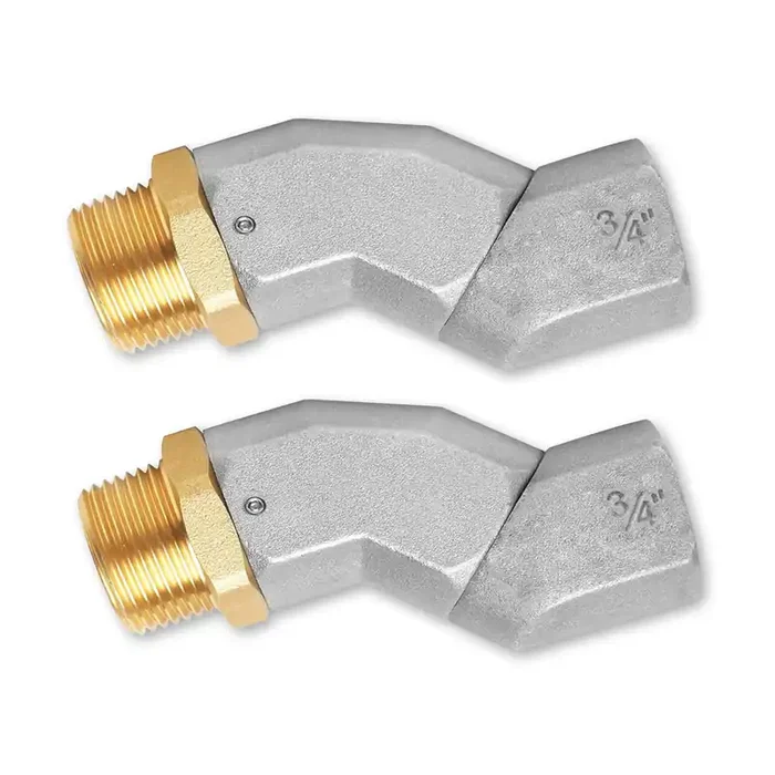 2Pcs 3/4 Inch Npt Fuel Hose Swivel 360 Rotating Connector For Fuel Nozzle Multi Plane Fuel Plane Swivel