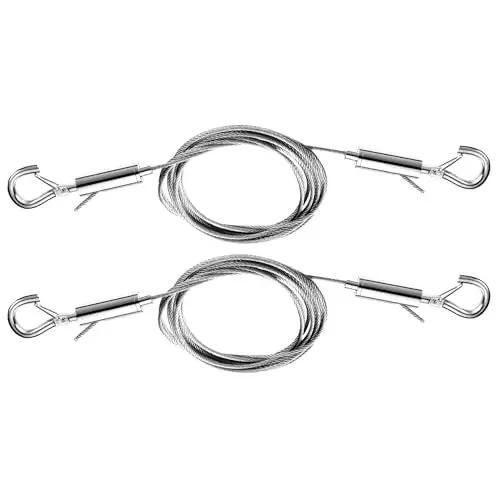 2Pcs Versatile Strong Picture Hanging Wire Kit,Perfect For Mirrors,Frame,Artwork,Lamps,Birdcages And More.4.9Ft Adjustable Heavy Duty Stainless Steel Cable Supports Up To 66Lbs.