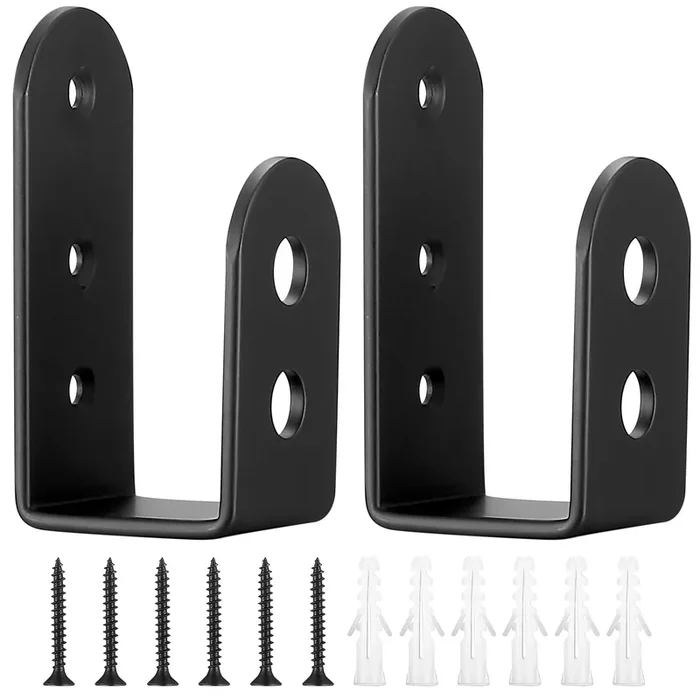 2X4 Door Barricade Brackets, 2 Pcs Door Security Barricade Brackets, Heavy Duty Door Security Brackets For 2 X 4 Lumber, Open Bar Security Holder U Brackets For Indoor, Outdoor (3.94‘X1.89‘X1.57‘2Pcs)