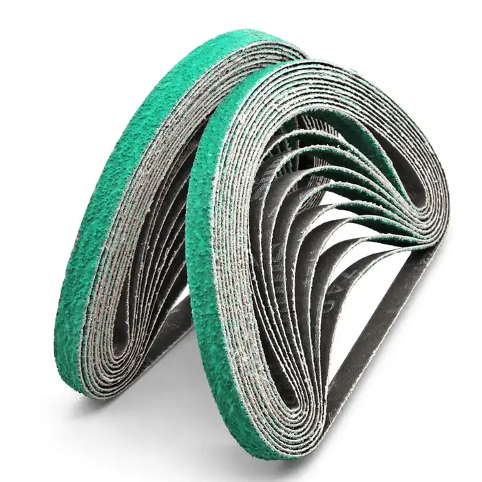 3/8 Inch X 13 Inch Sanding Belts For Air Belt Sander, 3/8‘ X 13‘ Zirconia Sanding Belts 60 Grit For Woodworking, Metal Polishing, Derusting, 20-Pack