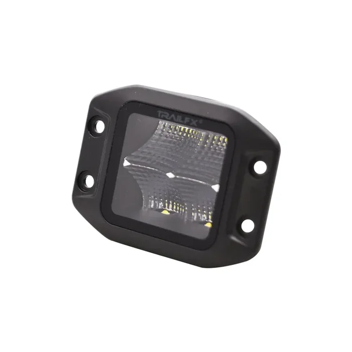 3 Inch Flush Mount Cube Blacked-Out Led, Flood Beam, 2400 Lumens, Includes Wiring Harness & Mounting Hardware, Single Unit