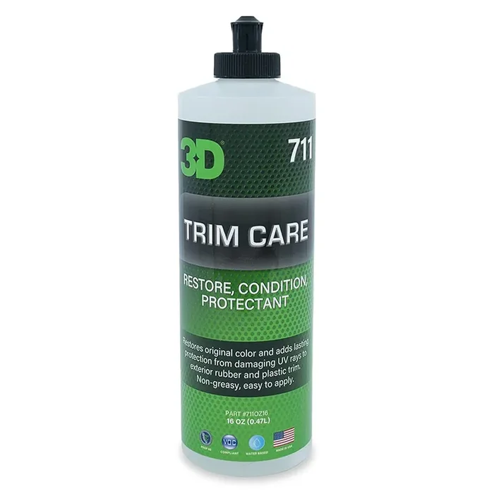 3D Trim Care Restorer Of Faded & Dull Plastic, Rubber, Trim & Bumpers – Renews Surface To Original Appearance – Long Lasting Shine & Protection 16Oz.
