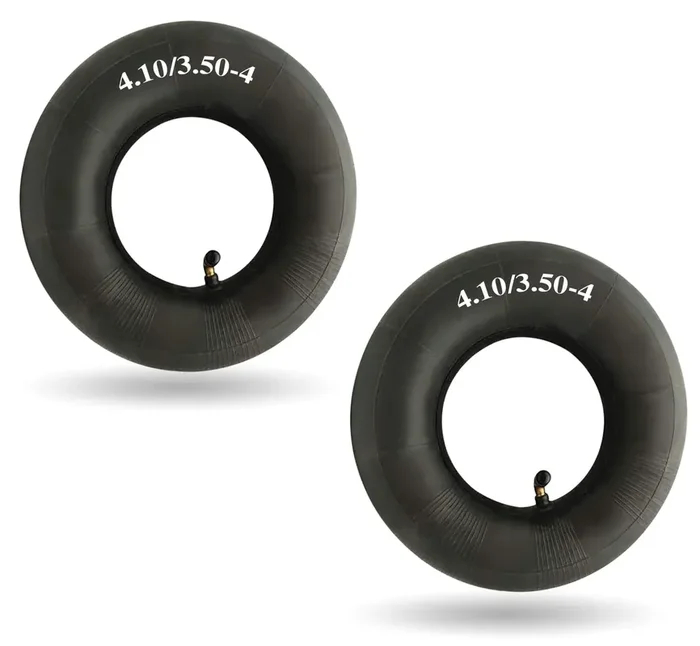 4.10/3.50-4 Inner Tube Tire 4.1/3.5-4 Heavy Duty Replacement Inner Tube For Hand Trucks, Dollies, Wheelbarrows, Tractors, Lawn Mowers, Trailers And More – 4.10 3.50-4 Tire Tube (2-Pack)