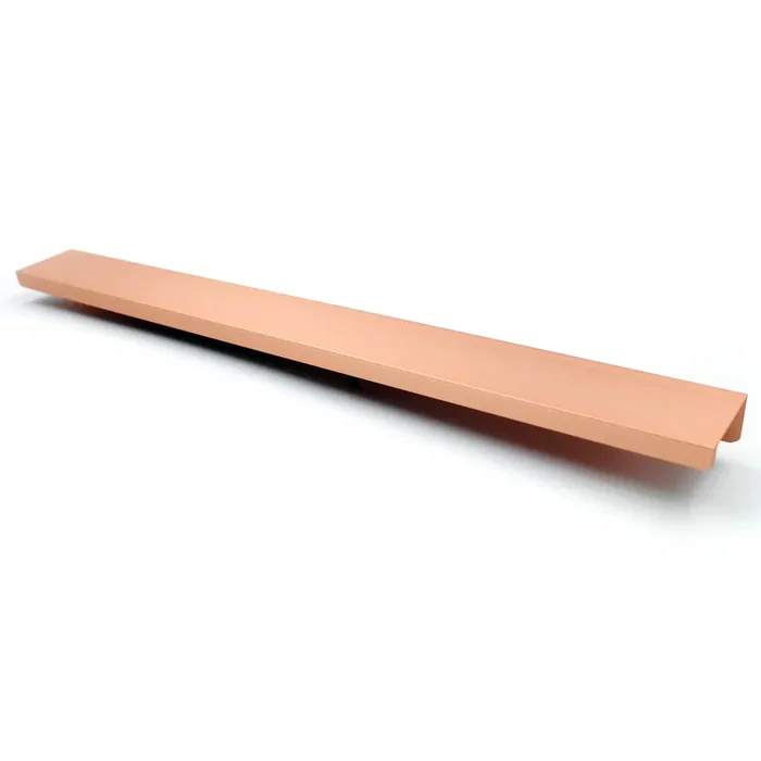 4-Pack Cabinets Drawers Edge Pulls – 12″ Overall Length, Brushed Rose Gold, Concealed Tab Pulls For Kitchen Garage Cabinet Drawers, Pw5018Brg304L