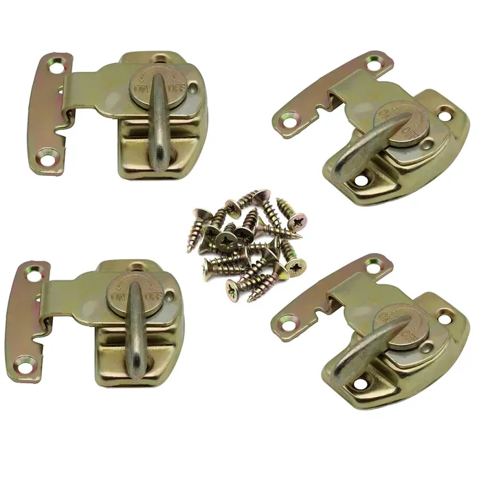4 Pack Dining Table Lock Heavy Duty Align-N-Lock Table Locks Leaf Buckle Connector With Screws For Extension Tables/Computer Workstations And Conference [Fdxgyh, Color Zinc]