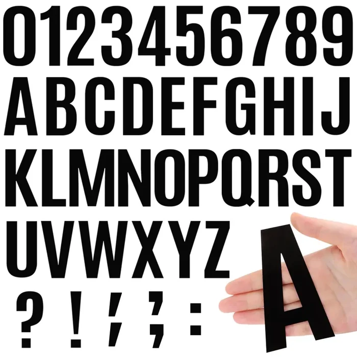 441 Pcs 42 Sheets Letter Stickers Large Mailbox Numbers And Letters Self Adhesive Vinyl Waterproof Alphabet Number Stickers For Mailbox House Address,Crafts,Car, Poster,Classroom Decor(4 Inch,Black)