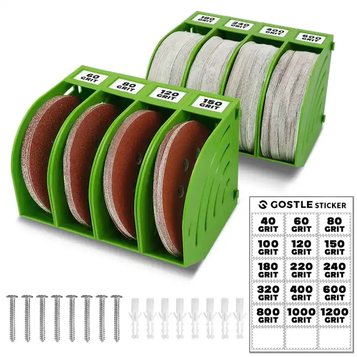 5 Inch Professional Sanding Discs Tool Storage Boxes Set – Efficient Organization, Offset Snap-On Connection, Grit Classification, Space-Saving Design, Versatile Application – 8 Boxes