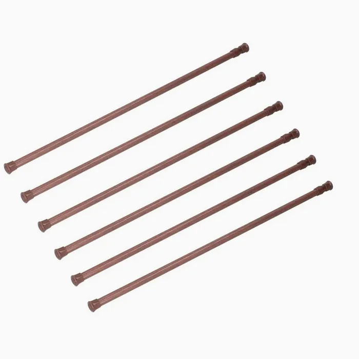 6 Pack Cupboard Bars Tension Rods 11.8-20 Inches Spring Tensions Rods Steel Adjustable Tension Curtain Rod Shower Rod Closet Rod Window Rods