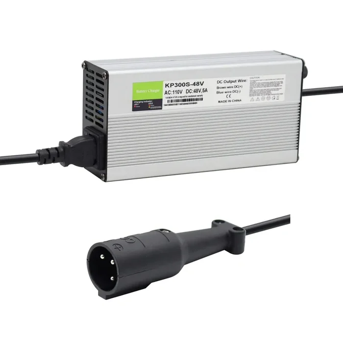 Abakoo Battery Charger 48 Volt 5 Amp For Club Car Golf Cart With 3 Pin Round Plug