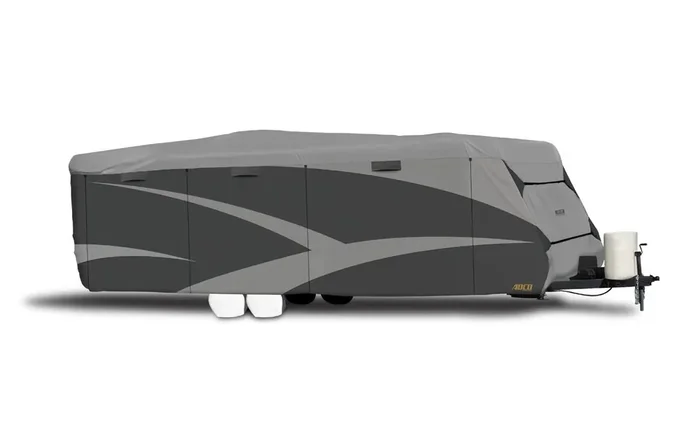 Adco 52246 Designer Series Sfs Aqua Shed Travel Trailer Rv Cover – 31‘7 Inch – 34‘, Gray
