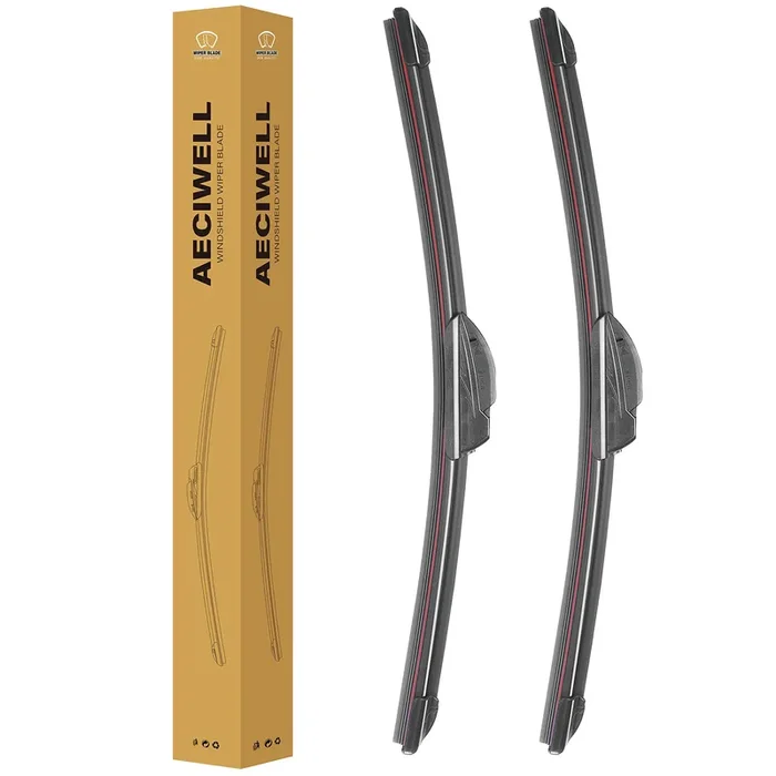 Aeciwell Windshield Wipers Oem Quality 24‘ + 19‘ Premium All-Season Wiper Blades Automotive Replacement Windshield Wiper Blades For U/J Hook (Set Of 2)…