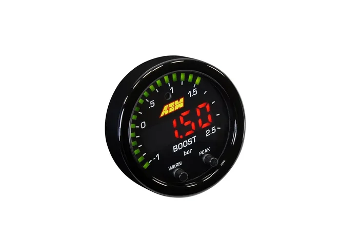 Aem 30-0306 X-Series Boost Pressure Gauge 52Mm, Black