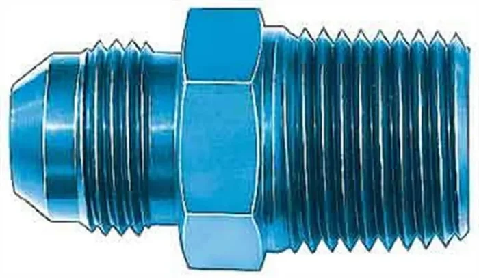 Aeroquip Fcm2006 Blue Anodized Aluminum -08An Flare To 1/4 Npt Pipe Fitting