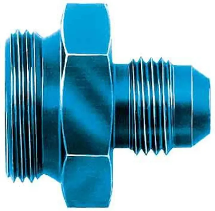 Aeroquip Fcm2114 Blue Anodized Aluminum Carburetor Adapter