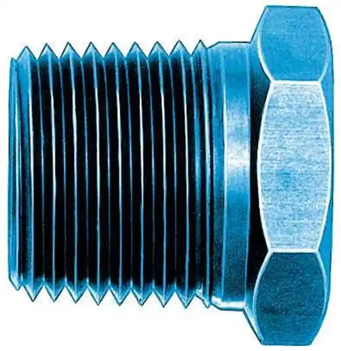 Aeroquip Fcm2138 Blue Anodized Aluminum 3/8 To 1/8 Reducer Pipe Bushing
