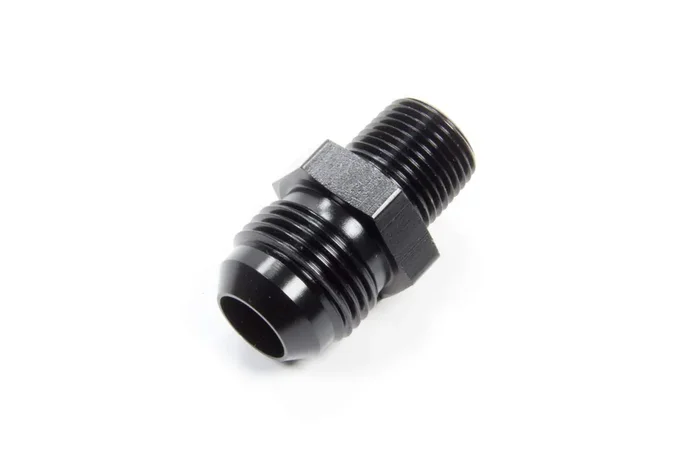 Aeroquip Fitting, Adapter, Straight, 10 An Male To 3/8 In Npt Male, Aluminum, Black Anodized, Each