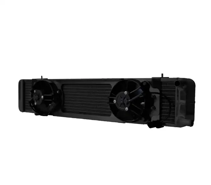 AFCO Supercharger Heat Exchanger with Fans for Ford Mustang Cobra in Black 80275PROB