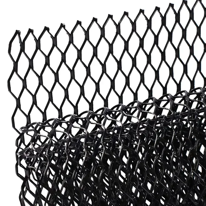 Aggauto Universal 40X13 Car Grill Mesh – Aluminum Alloy Automotive Grille Insert Bumper 11X25Mm Hexagon Hole, One Of The Most Multifunctional Shape Grids 100X33Cm Black