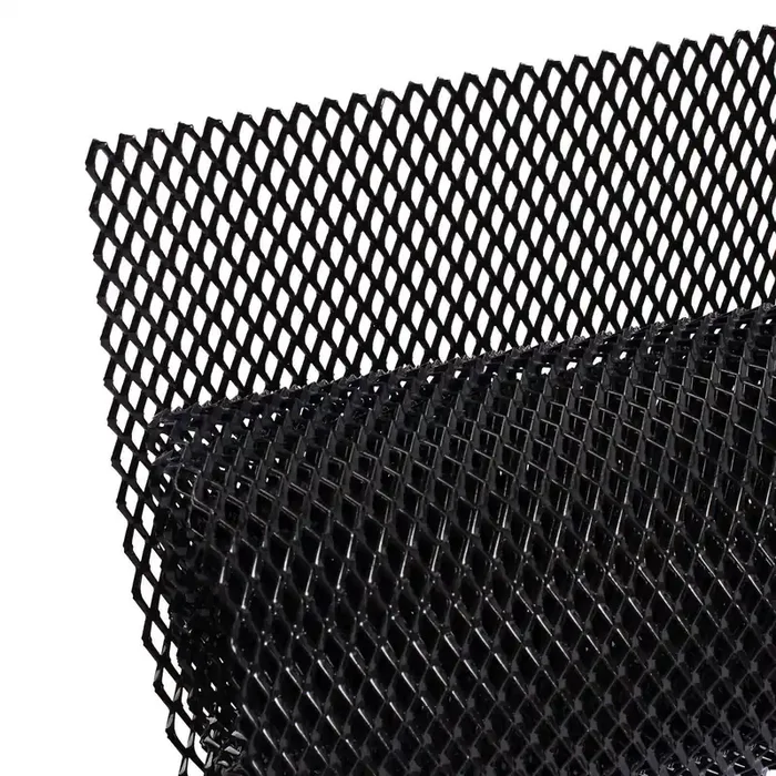 Aggauto Universal 40X13 Car Grill Mesh – Aluminum Alloy Automotive Grille Insert Bumper 6X12Mm Rhombic Hole, One Of The Most Multifunctional Shape Grids 100X33Cm Black