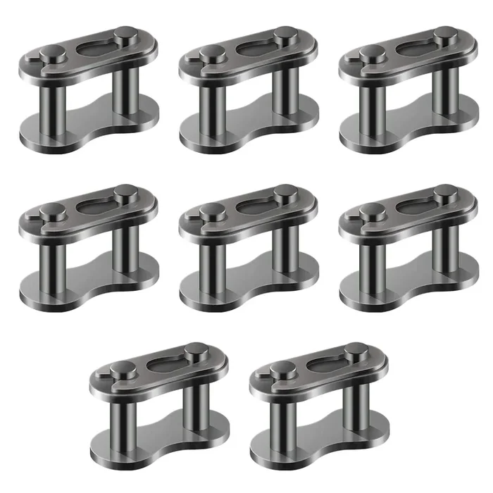 Aiex 8Pcs 415 Chain Master Links, Steel Alloy Heavy Duty Roller Chain Connector Links For Bike Motorized Bicycle Mini Bike Karting Pit Atv Scooter