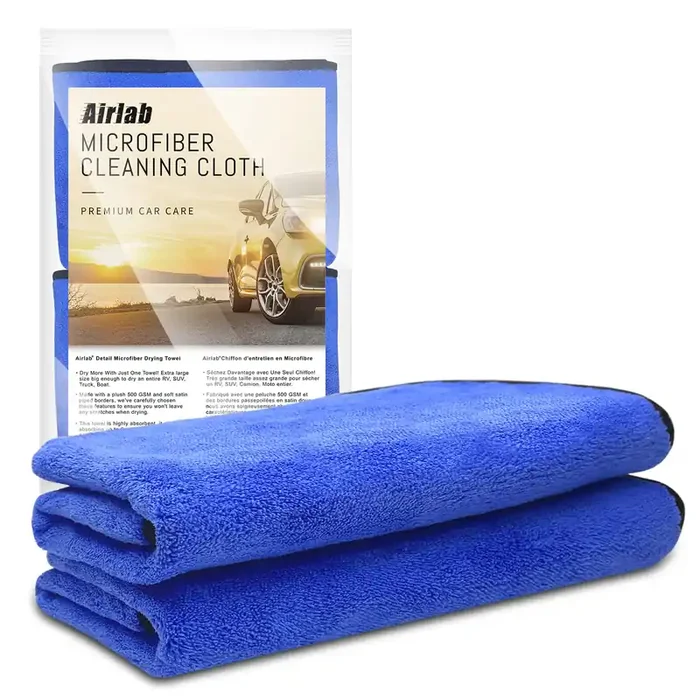 Airlab Xl Microfiber Towels For Cars Drying Super Absorbent Auto Detailing Plush Extra Large Ultra Soft, Lint-Free, Streak-Free, 24‘‘ X 35‘‘ – Pack Of 2