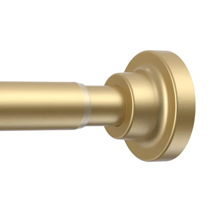 Aizesi Gold Tension Rod 36-63 Inch, 1 Inch Diameter Tension Curtain Rod Adjustable Curtain Rod Non-Drilling, Anti-Slip Tension Rod, Anti-Rust Shower Rod