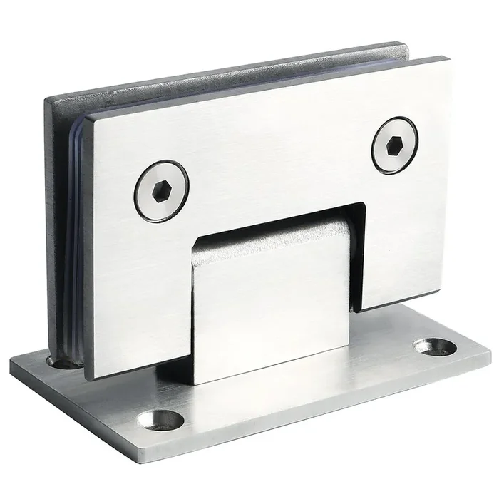 Alise Glass Shower Door Hinges, 90 Degree Shower Door Hinges For Glass Doors,Heavy Duty Stainless Steel Cabinet Hinges Wall To Glass,Frameless Shower Doors Hardware Replacement Part,Brushed Nickel