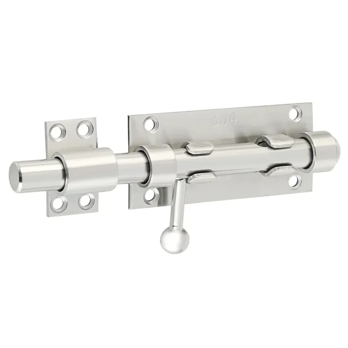 Alise Slide Lock Sus304 Stainless Steel Gate Latch, Slide Bolt Latch,Thickened Heavy Door Latch Lock,6 Inch Brushed Barrel Bolt Latch, Security Slide Latch Lock
