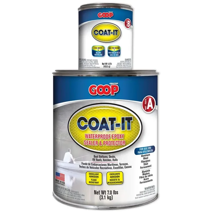 Amazing GOOP Coat-It Epoxy Sealer Adhesive Kit, 8 lb – Black, 1-Pack, Strong Waterproof Bond for Home Repair and Crafts