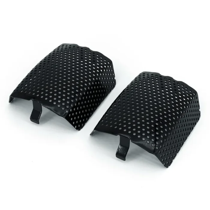 Americruise Motorcycle 1 Pair Black Front Caliper Brake Screen Inserted Covers Caliper Guards For Harley Touring, Road King, Electra Street Glide Flht, Flhx & V-Road Models.