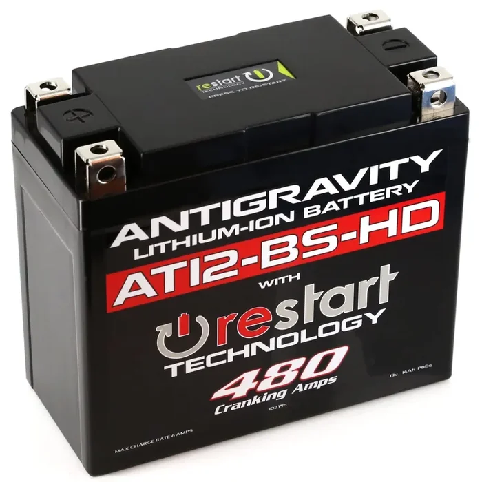 Antigravity At12-Bs-Hd Heavy Duty Lithium Motorcycle And Powersport Battery With Built-In Jump Starting 12V 8Ah, Atv, Quad Utv, Scooter, Lawn Mower, Generator Battery – Ducati, Yamaha, Kawasaki