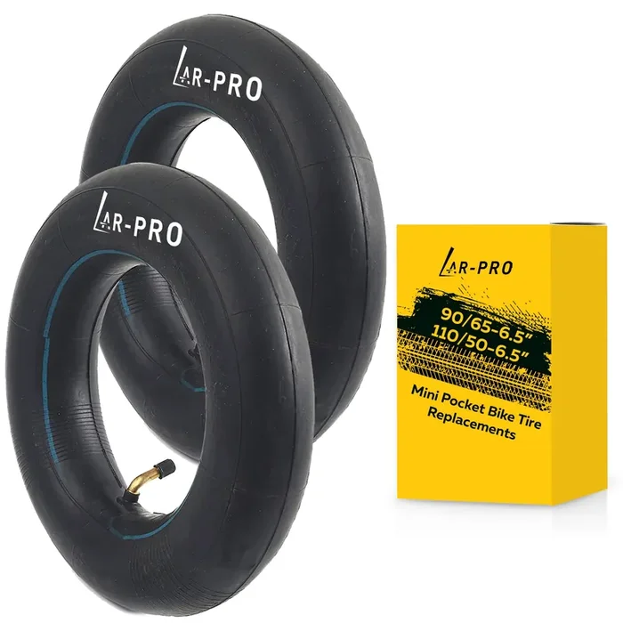 AR-PRO (2-Pack) Replacement Inner Tubes for Mini Pocket Bikes 90/65-6.5” & 110/50-6.5” – Fits Most 38cc,