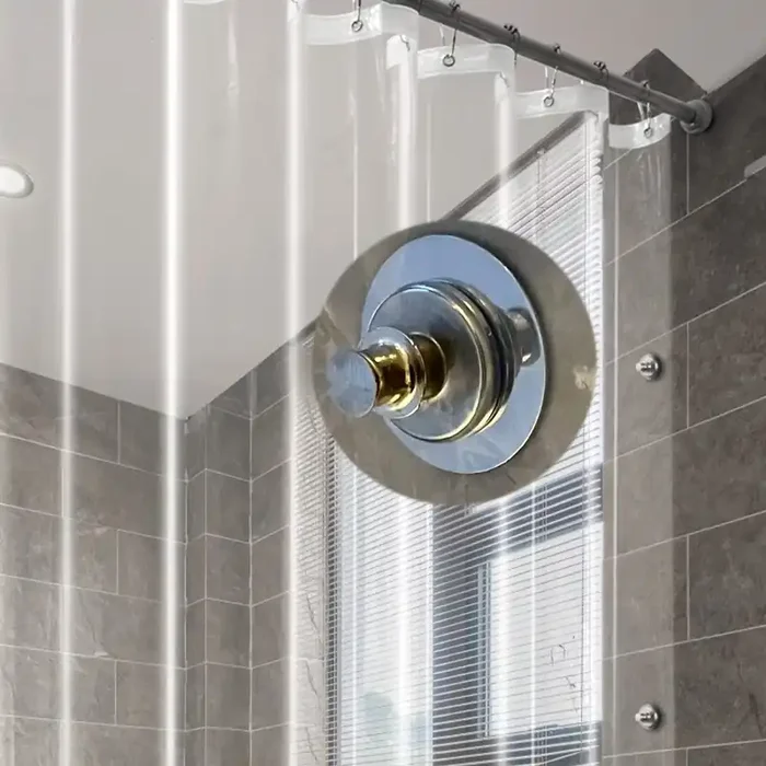 Arayarser Shower Curtain Liner With Side Magnets Closure & 5 Bottom Magnets, Leak Proof W/O Suction Cups Or Clips, Closed To Side Of Shower Wall, 8G Heavy Duty Clear, 72 Standard Size