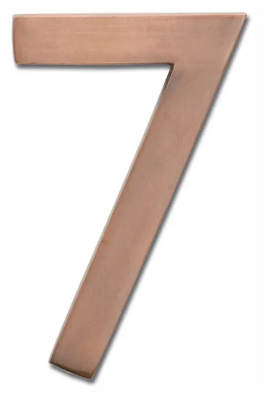 Architectural Mailboxes 3585Ac-7 Brass 5-Inch Floating House Number 7, Antique Copper