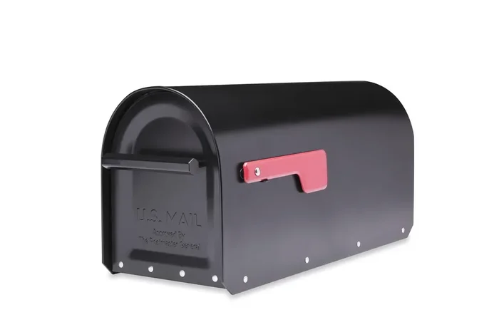 Architectural Mailboxes 5560B-R-10 Architectural Mailboxes Sequoia Post Mount Mailbox, Large, Black