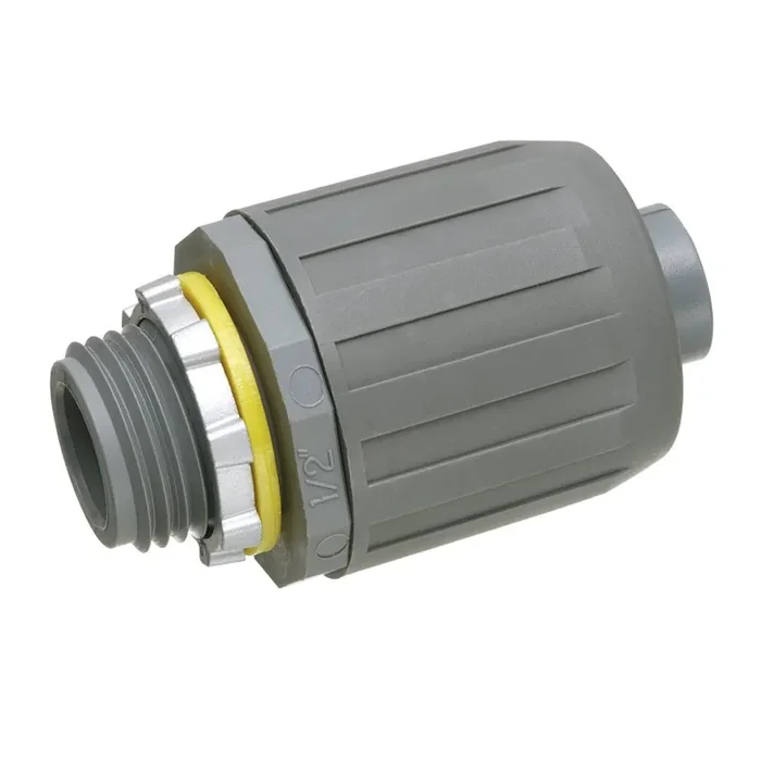 Arlington Nmlt5-25 Snap2It Straight Connector For Liquid-Tight Conduit, Push-On Installation, 1/2-Inch, Non-Metallic, 25-Pack