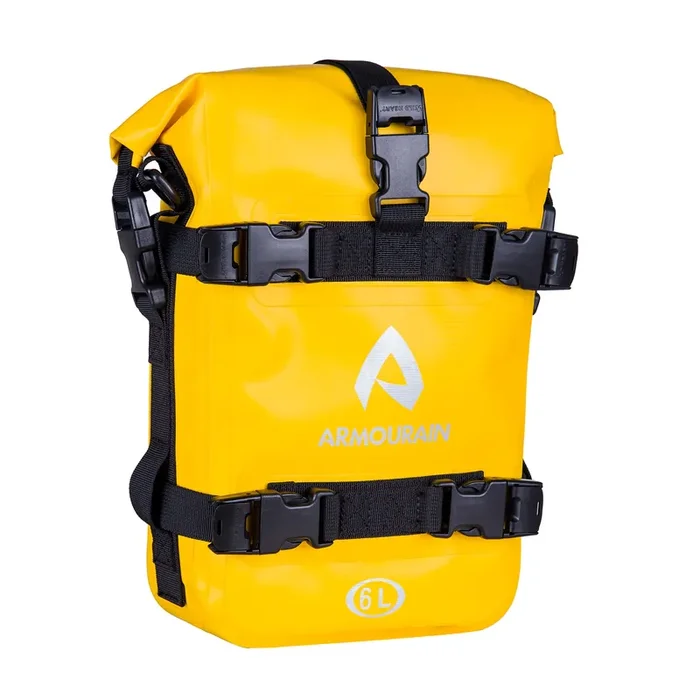 Armourain Motorcycle Bumpers Bag Waterproof 6L Motor Crash Bar Bag With Shoulder Strap Motorcycles Side Frame Bag Riding Tools Accessories (Pvc Yellow)