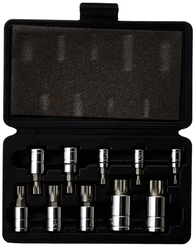 ATD Tools 13782 10-Piece Triple Square Spline Bit Socket Set