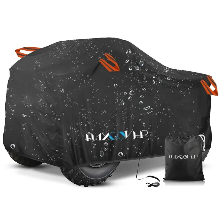 Atv Cover Waterproof, For Polaris Sportsman Yamaha Honda Fourtrax Kawasaki Brute Force Wheel Car Black 101X43X47 Inch (Xxxl)